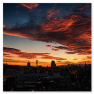 atardecer en Plaza Catalunya