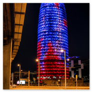 Torre Agbar - Plaza de Les Glories