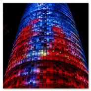 Torre Agbar - Plaza de Les Glories
