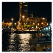 Muelle Drassanes y monumento a Colón