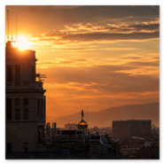 Atardecer en Plaza Catalunya
