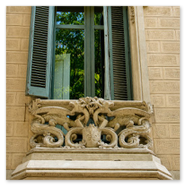 Detalle balcón en Ciutat Vella<br />Ref.: bcn-col-086