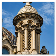 Detalle cúpula de la Iglesia del Sagrado Corazón en calle Caspe<br />Ref.: bcn-col-089